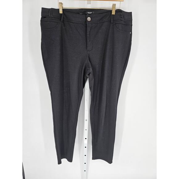 Simply Vera Women's Stretch Skinny Button Closer Black Pockets Pants Size XXL - Picture 1 of 4